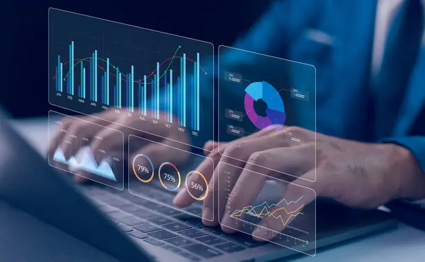 Veri analizleri yapay zeka teknolojisiyle otomatikleştirildi. Kontrol paneli KPI sezgileri rapor ediyor. Analizci, veritabanına bağlı KPI ve metriklerle bilgisayar veri işi analizi ve Yönetim Sistemi kullanıyor.
