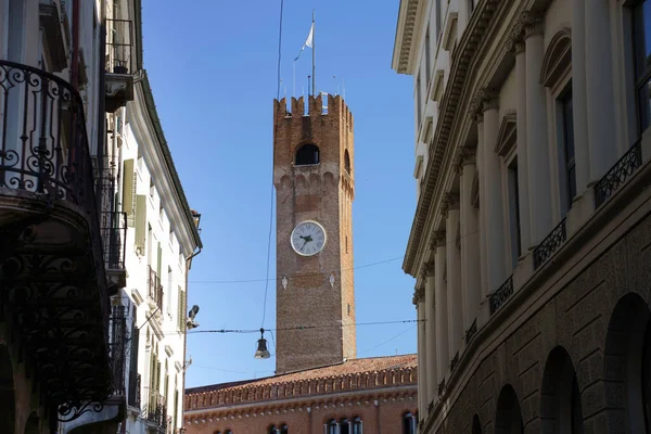 Buitenkant Van Historische Gebouwen Treviso Veneto Italië — Stockfoto
