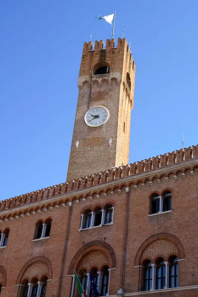 Exteriér Historických Budov Trevisu Benátsko Itálie Palazzo Del Trecento — Stock fotografie