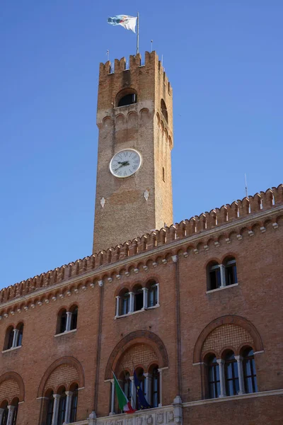Esterno Edifici Storici Treviso Veneto Italia Palazzo Del Trecento — Foto Stock