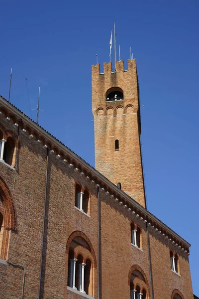 Történelmi Épületek Külseje Treviso Veneto Olaszország Palazzo Del Trecento — Stock Fotó