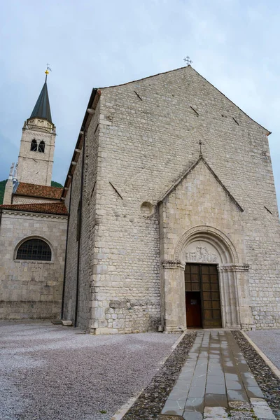 Utanför Historiska Byggnader Venzone Udine Provinsen Friuli Venezia Giulia Italien — Stockfoto