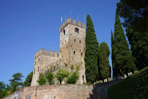 Esterno Dello Storico Castello Conegliano Provincia Treviso Veneto — Foto Stock