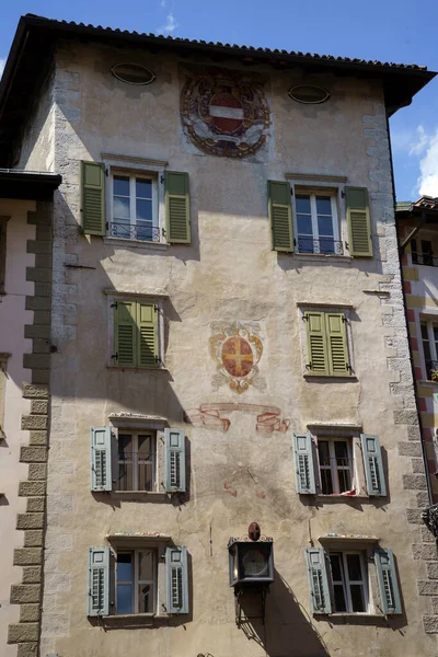 Trento Trentino Alto Adige Talya Daki Tarihi Saray Cephesi — Stok fotoğraf