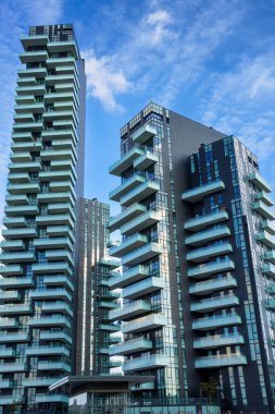 Modern buildings at Porta Nuova in Milan, Lombardy, Italy