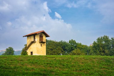 Landscape in the natural park of Curone and Montevecchia, Lecco province, Brianza, Lombardy, Italy, in October