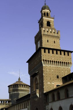 Milan, Lombardiya, İtalya: Castello Sforzesco bilinen Ortaçağ Kalesi