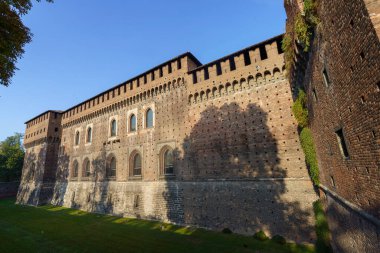 Milan, Lombardiya, İtalya: Castello Sforzesco bilinen Ortaçağ Kalesi