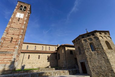 Agliate, Monza e Brianza province, Lombardy, Italy: medieval church of SS. Pietro e Paolo