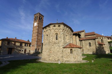 Agliate, Monza e Brianza province, Lombardy, Italy: medieval church of SS. Pietro e Paolo