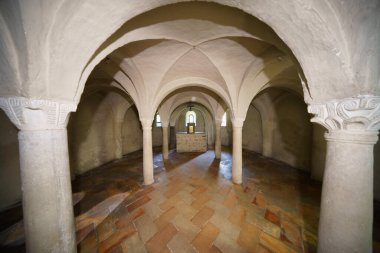 Agliate, Monza e Brianza province, Lombardy, Italy: medieval church of SS. Pietro e Paolo