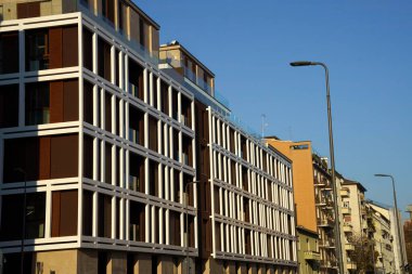 Milan, Lombardy, Italy: modern buildings along via Faravelli