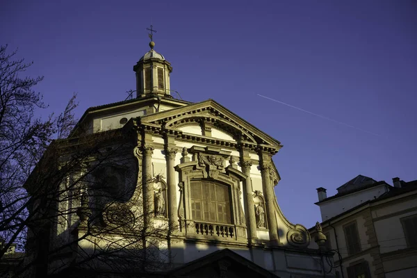 Milaan Lombardije Italië Buitenkant Van Historische San Giuseppe Kerk Langs — Stockfoto