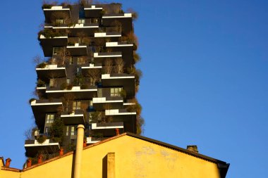 Modern buildings at Porta Nuova in Milan, Lombardy, Italy: Bosco Verticale