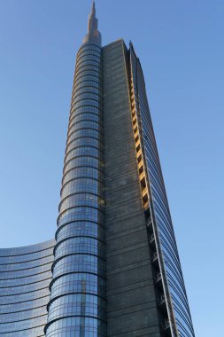 Milano, Lombardiya 'daki Porta Nuova' daki modern binalar: Unicredit Tower
