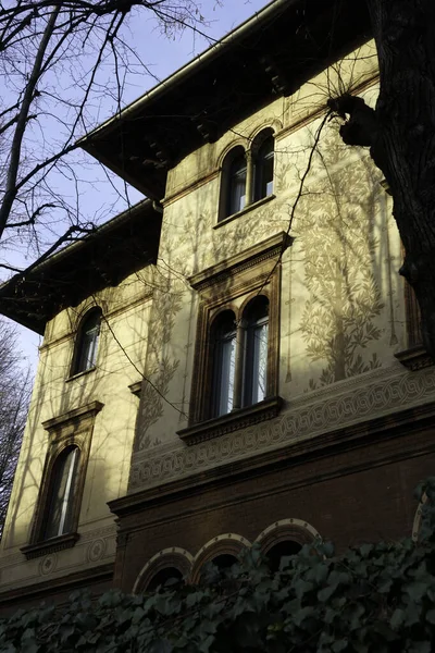 Milan Lombardie Itálie Staré Domy Podél Ariosto — Stock fotografie