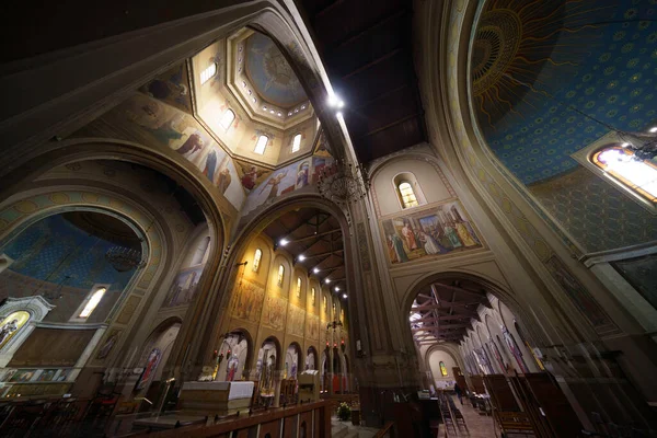 Mediolan Lombardia Włochy Wnętrze Starego Kościoła Lourdes — Zdjęcie stockowe