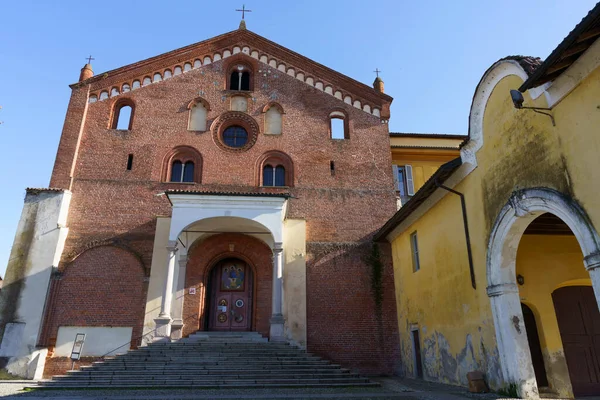 Exterior Medieval Abbey Morimondo Milan Province Lombardy Italy — Stock Photo, Image