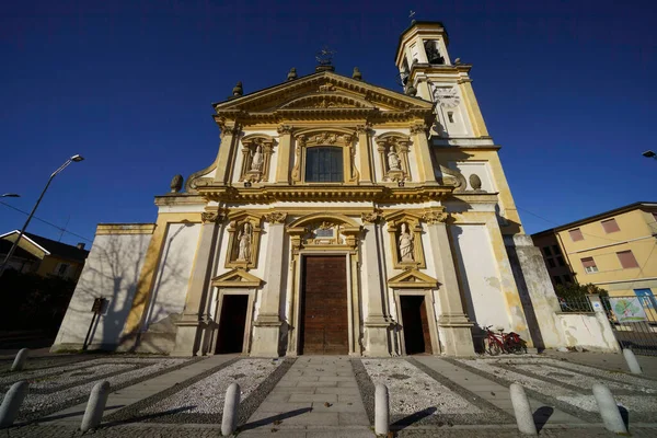 Gaggiano Milaan Lombardije Italië Rxterior Van Historische Kerk Sant Invenzio — Stockfoto