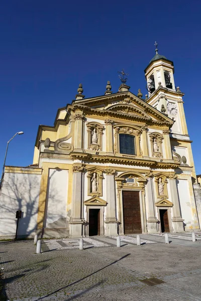 Gaggiano Milan Lombardy Italy 历史上著名的Sant Invention Zio教堂的外部 — 图库照片