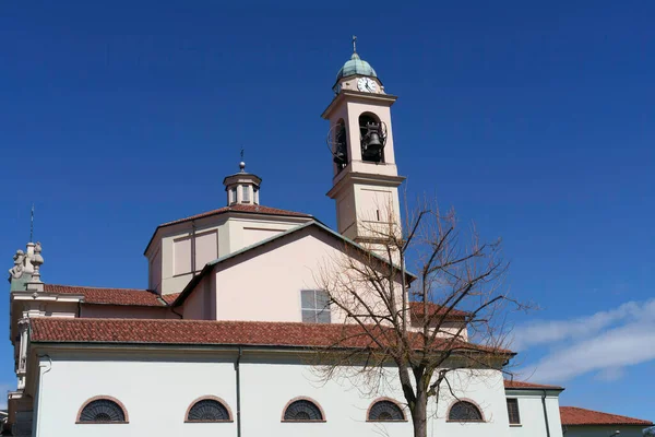 Wnętrze Kościoła Santa Maria Assunta Lesmo Prowincja Monza Brianza Lombardia — Zdjęcie stockowe