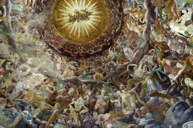 Milan, Lombardy, İtalya: Ortaçağ San Marco kilisesinin içi