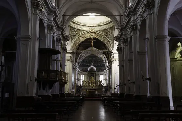 Milão Lombardia Itália Interior Igreja Medieval San Marco — Fotografia de Stock