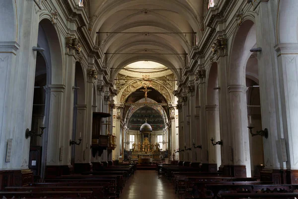 Μιλάνο Λομβαρδία Ιταλία Εσωτερικό Της Μεσαιωνικής Εκκλησίας Του Αγίου Μάρκου — Φωτογραφία Αρχείου