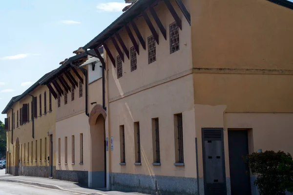 Edifício Antigo Longo Barnaba Oriani Milão Lombardia Itália — Fotografia de Stock