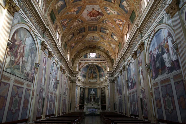 Interior Histórica Certosa Garegnano Milão Lombardia Itália — Fotografia de Stock