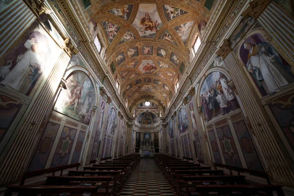 Wnętrze Zabytkowego Certosa Garegnano Mediolanie Lombardia Włochy — Zdjęcie stockowe