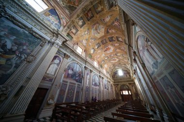 Tarihi Certosa di Garegnano 'nun İçi Milano, Lombardiya, İtalya