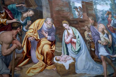 Tarihi Certosa di Garegnano 'nun İçi Milano, Lombardiya, İtalya