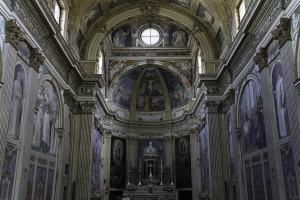 Wnętrze Zabytkowego Certosa Garegnano Mediolanie Lombardia Włochy — Zdjęcie stockowe