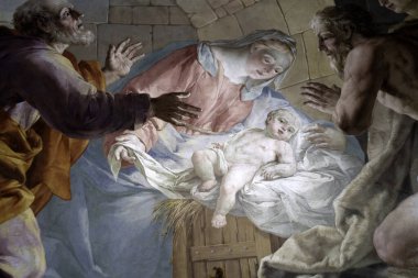 Tarihi Certosa di Garegnano 'nun İçi Milano, Lombardiya, İtalya