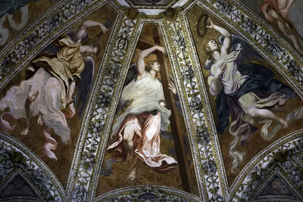 Interior Histórica Certosa Garegnano Milão Lombardia Itália — Fotografia de Stock