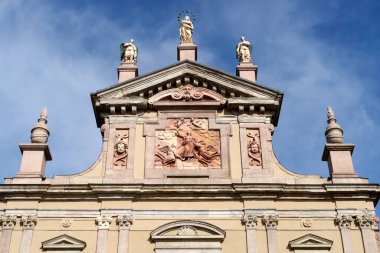 Tarihi Certosa di Garegnano 'nun dışı Milano, Lombardy, İtalya