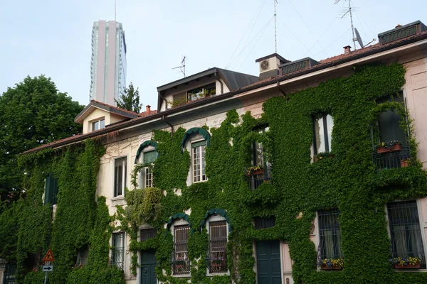 Μιλάνο Λομβαρδία Ιταλία Εξωτερικό Ιστορικό Σπίτι Κοντά Στην Citylife — Φωτογραφία Αρχείου