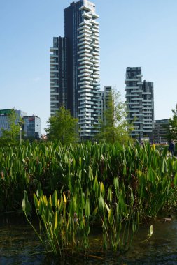 Modern buildings at Porta Nuova in Milan, Lombardy, Italy