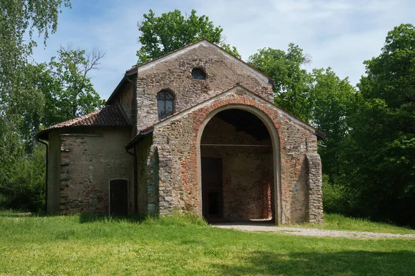 Arkeologiska Parken Castelseprio Varese Provinsen Lombardiet Italien Unescos Världsarv Kyrkan — Stockfoto