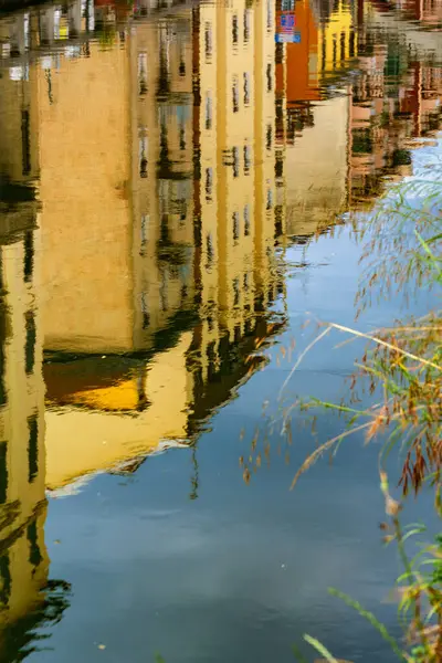 Reflections Naviglio Pavese Milan Lombardy Italy — Stock Photo, Image