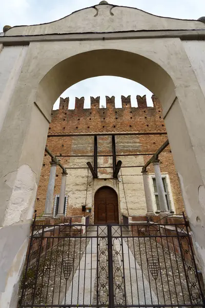 Castelo Medieval Belgioioso Província Pavia Lombardia Itália — Fotografia de Stock