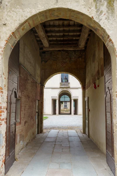 Middeleeuws Kasteel Van Belgioioso Provincie Pavia Lombardije Italië — Stockfoto