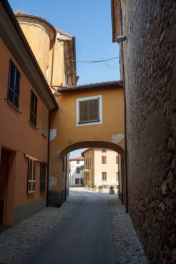 Godiasco, Oltrepo Pavese 'deki eski kasaba, Pavia, Lombardy, İtalya