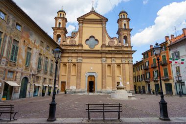 Santa Maria Maggiore tarihi kilisesi Novi Ligure, Alessandria ili, Piedmont, İtalya