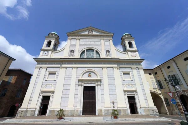 Fassade Der Historischen Kathedrale Von Tortona Provinz Alessandria Piemont Italien — Stockfoto