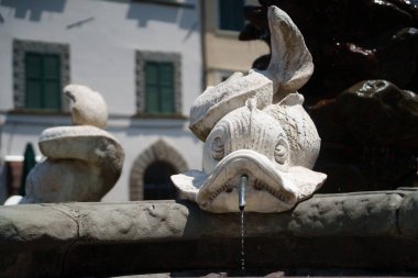 Fivizzano 'nun ana meydanı, Sahip Carrara ili, Toskana, İtalya