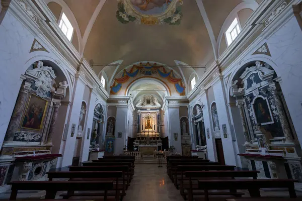 Stock image Interior of Oratorio dei Bianchi, historic church in Fosdinovo,  Massa Carrara province, Tuscany, Italy