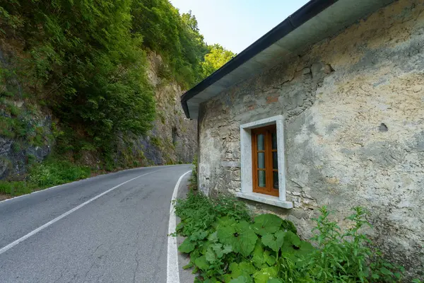 Landscape Road Arni Garfagnana Alpi Apuane Lucca Province Tuscany Italy — Stock Photo, Image