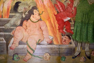 Cehennemin Kapısı, Fernando Botero 'nun tablosu Misericordia Kilisesi Pietrasanta, Lucca, İtalya' da.